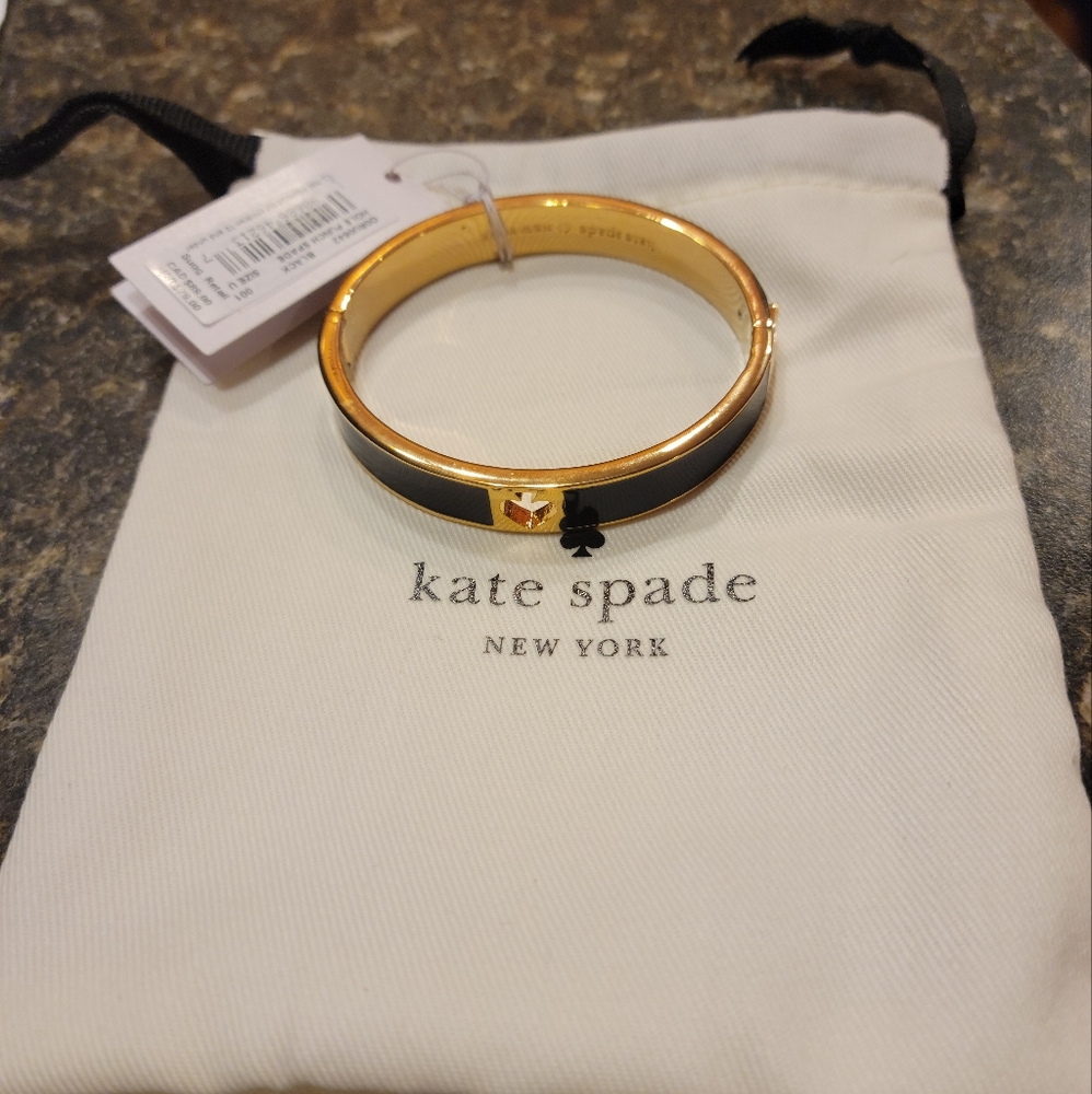 Kate Spade Black and Gold Bangle Bracelet